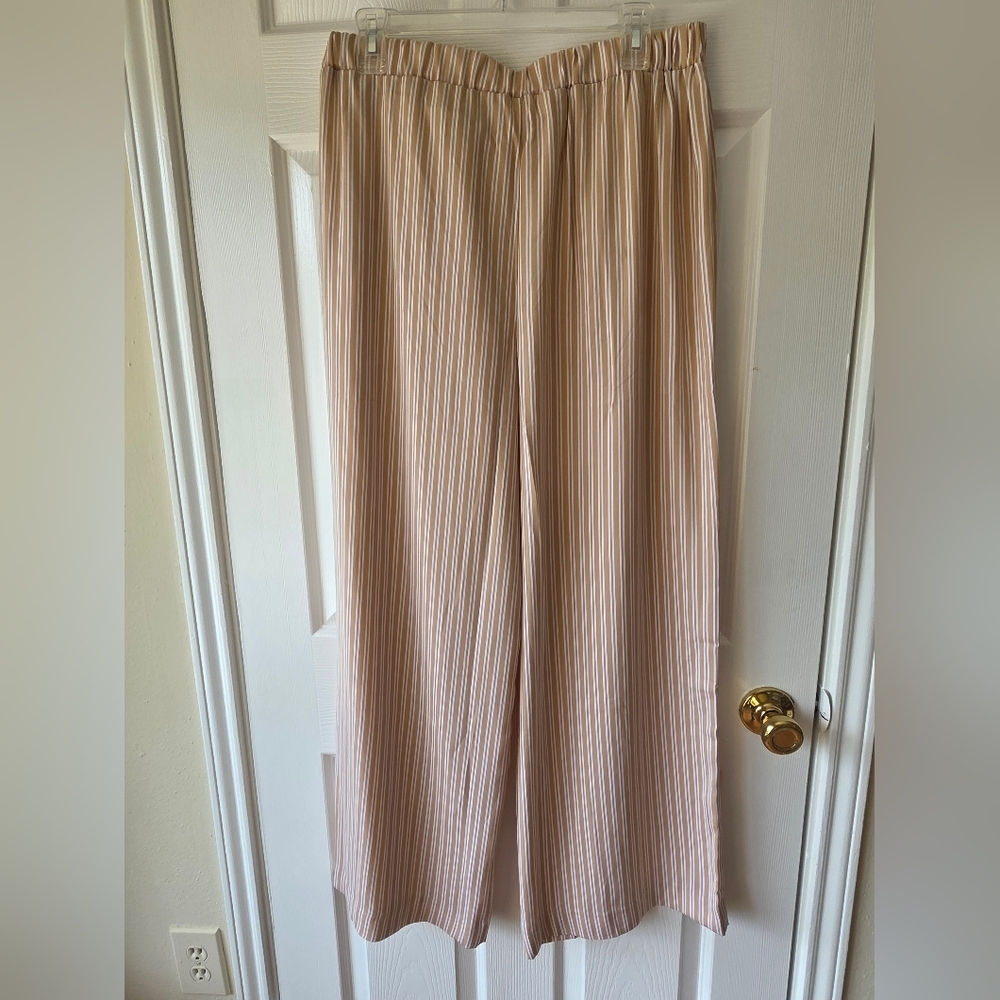Michael Kors PJ Pants Size Large Stripes Tan NWT $110 - Picture 4 of 8